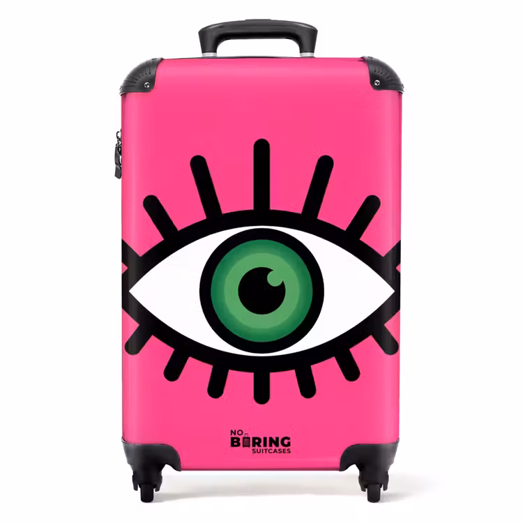 Koffer - Minimalistisch - Oog - Roze — 1