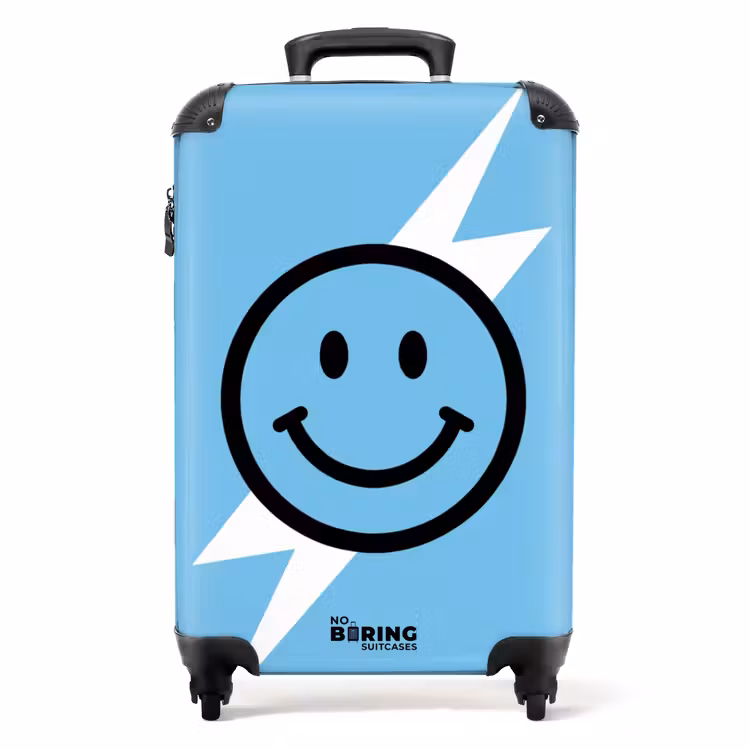 Koffer - Smiley - Blauw - Bliksem — 1