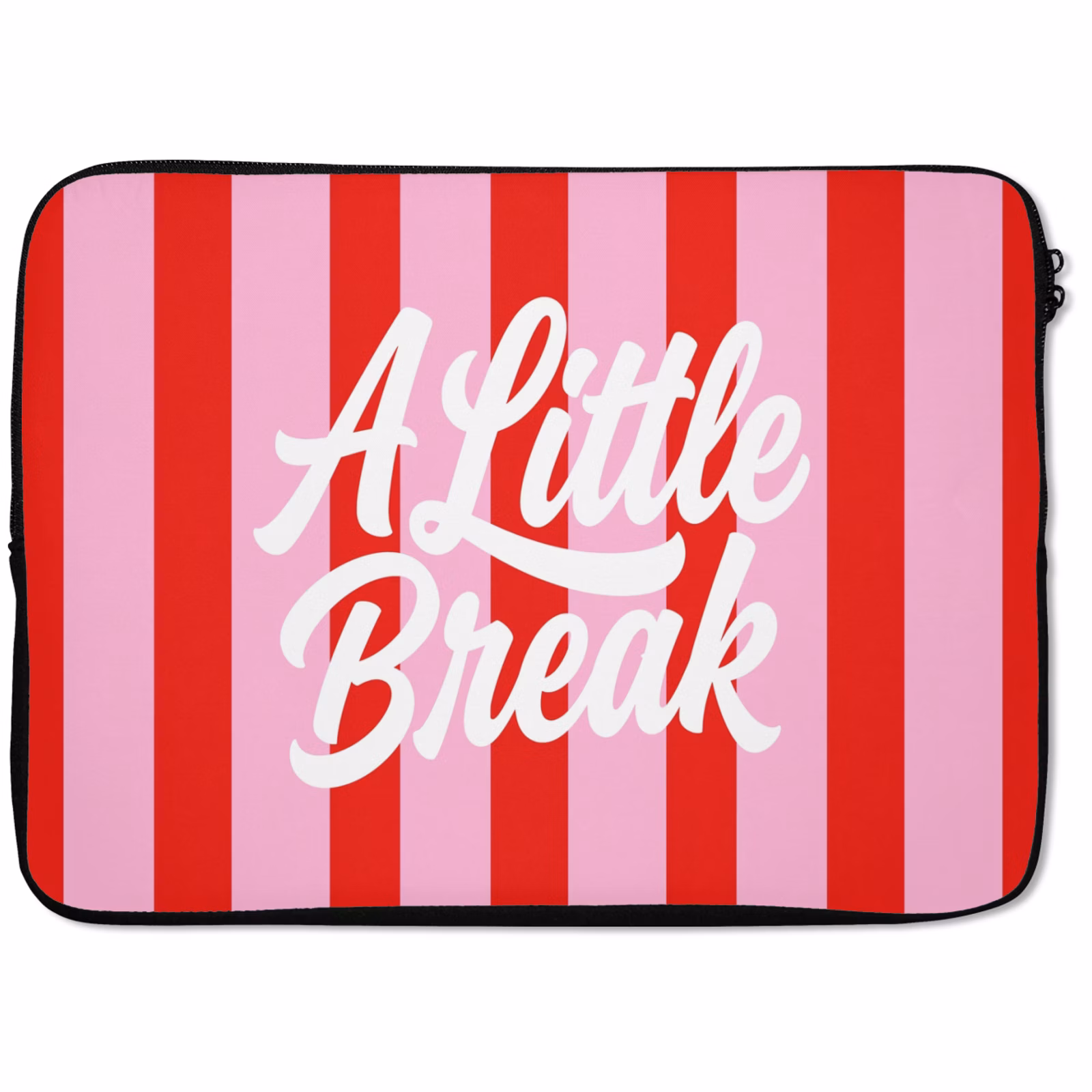 Laptophoes - A Little Break - Strepen - Rood - Roze — 1