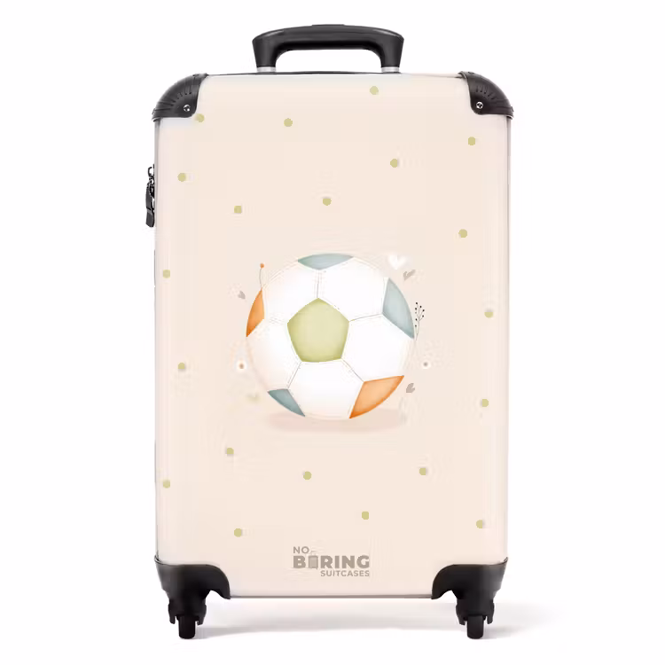 Koffer - Voetbal in beige pastel kleuren — 1