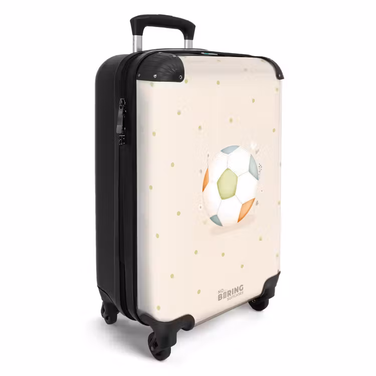 Koffer - Voetbal in beige pastel kleuren — 4