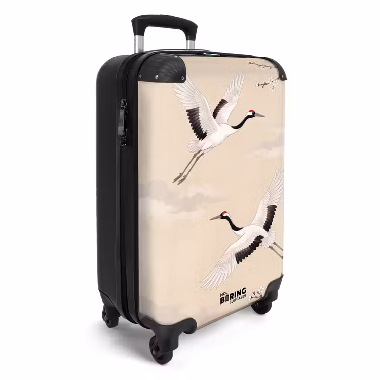 Koffer - Kraanvogels - Bloesem - Beige — 4