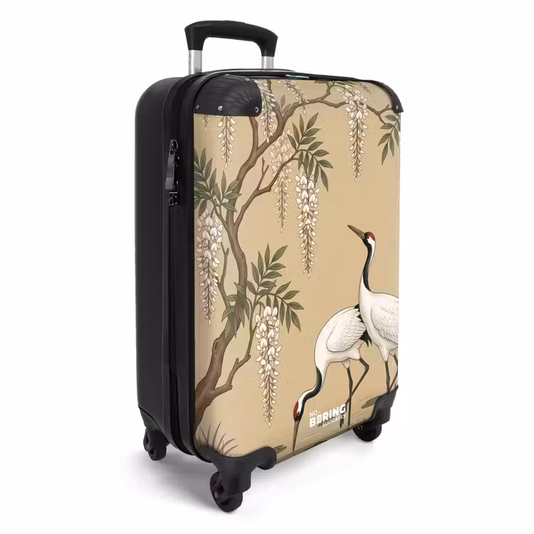 Koffer - Kraanvogels - Water - Beige — 4