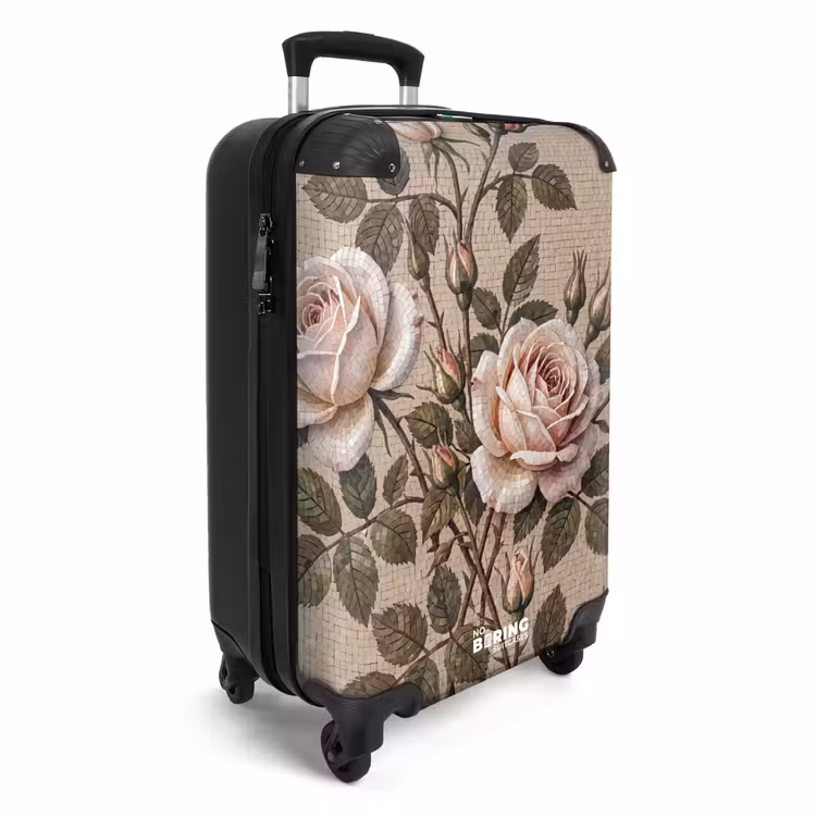 Koffer - Roos - Mozaïek - Bloemen - Klassiek - Beige — 4
