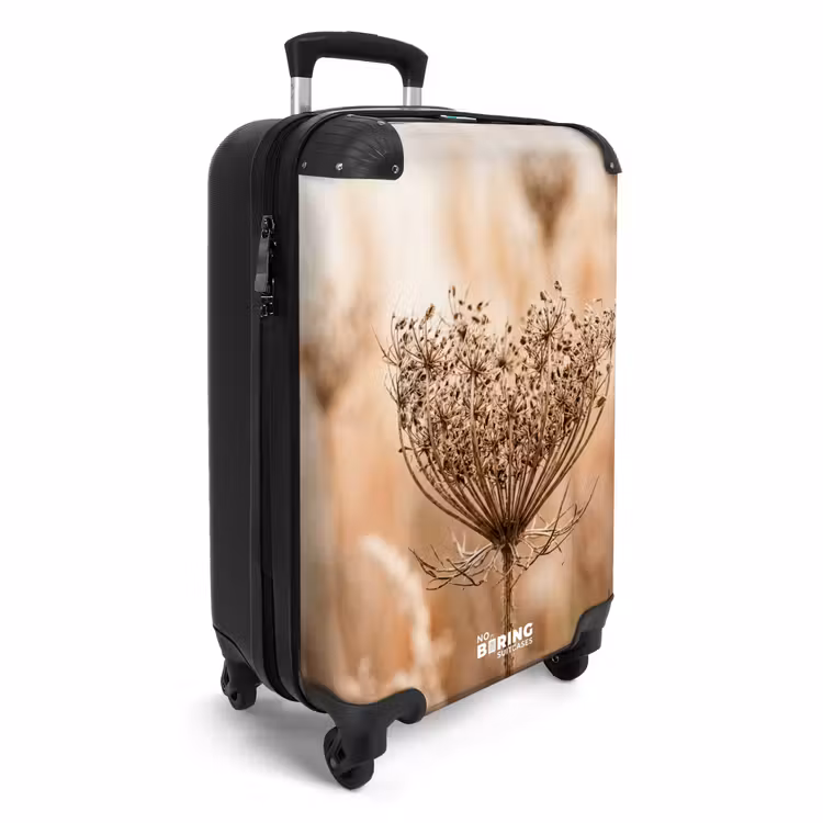 Koffer - Schermbloem - Droogbloem - Winter - Beige - Minimalistisch — 4