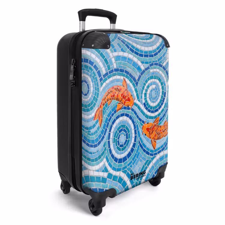 Koffer - Vis - Mozaïek - Water - Decoratief - Blauw — 4