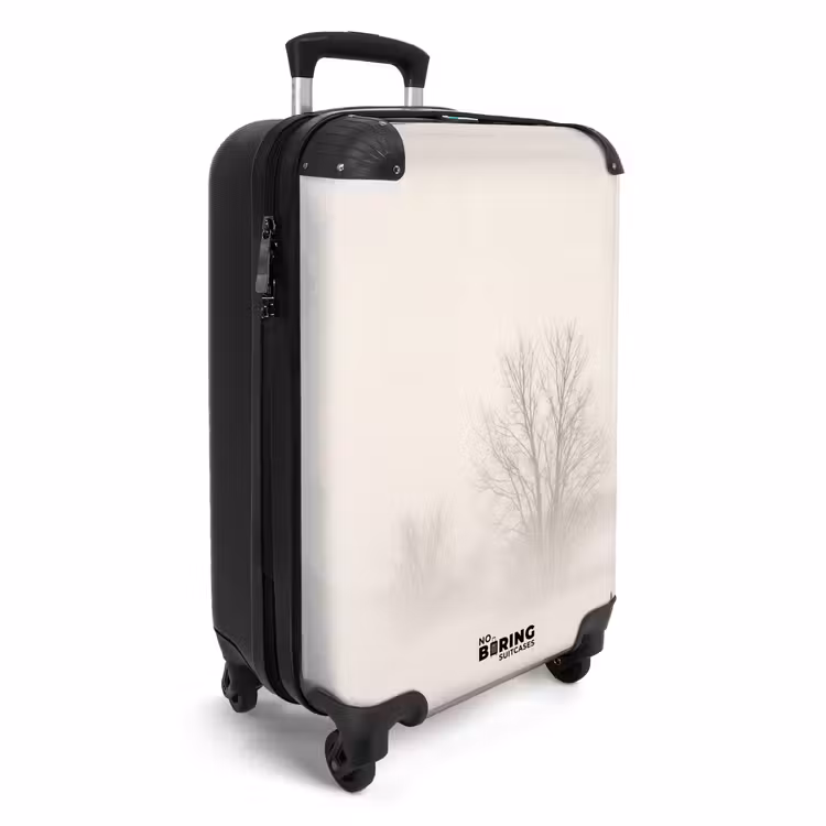 Koffer - Boom - Mist - Sneeuw - Winter - Minimalistisch — 4