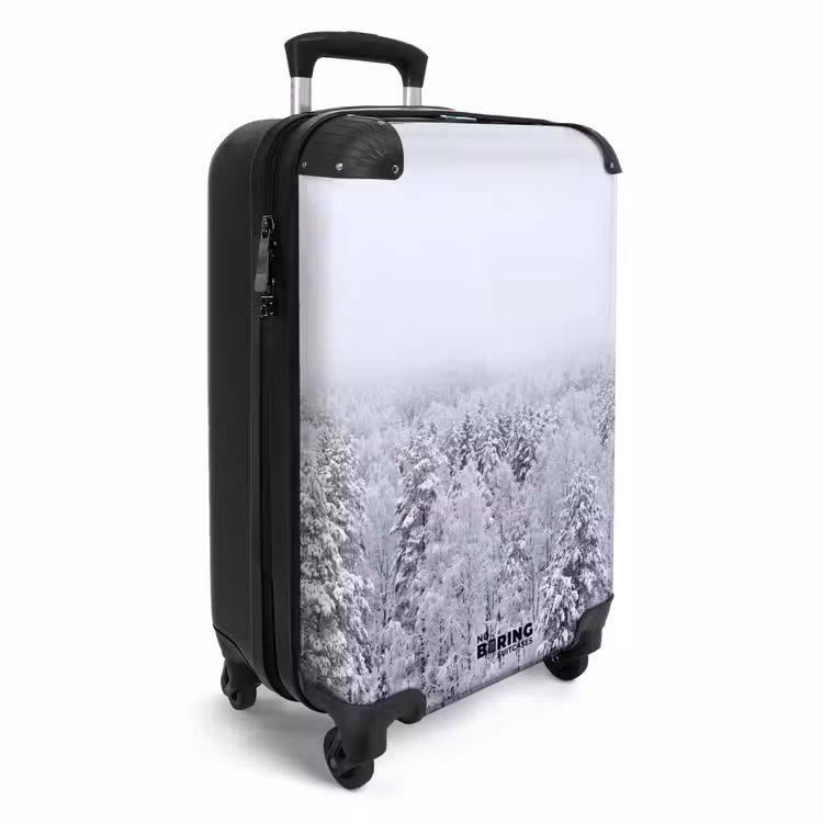 Koffer - Bos - Sneeuw - Winter - Natuur - Wit — 4