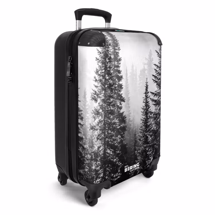 Koffer - Bos - Mist - Winter - Monochroom - Natuur — 4