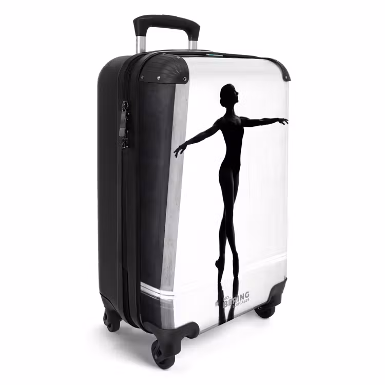 Koffer - Danser - Silhouette - Kunst - Modern - Zwart-wit — 4