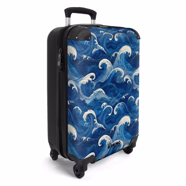 Koffer - Japans - Oceaan - Golven - Blauw — 4