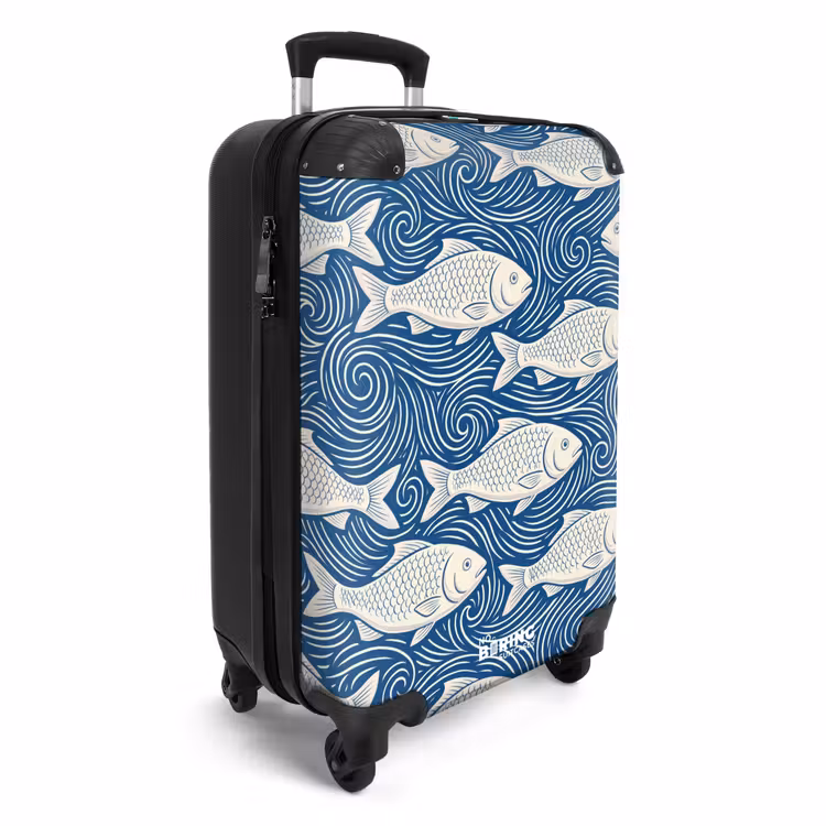 Koffer - Vis - Water - Patroon - Grafisch - Blauw — 4