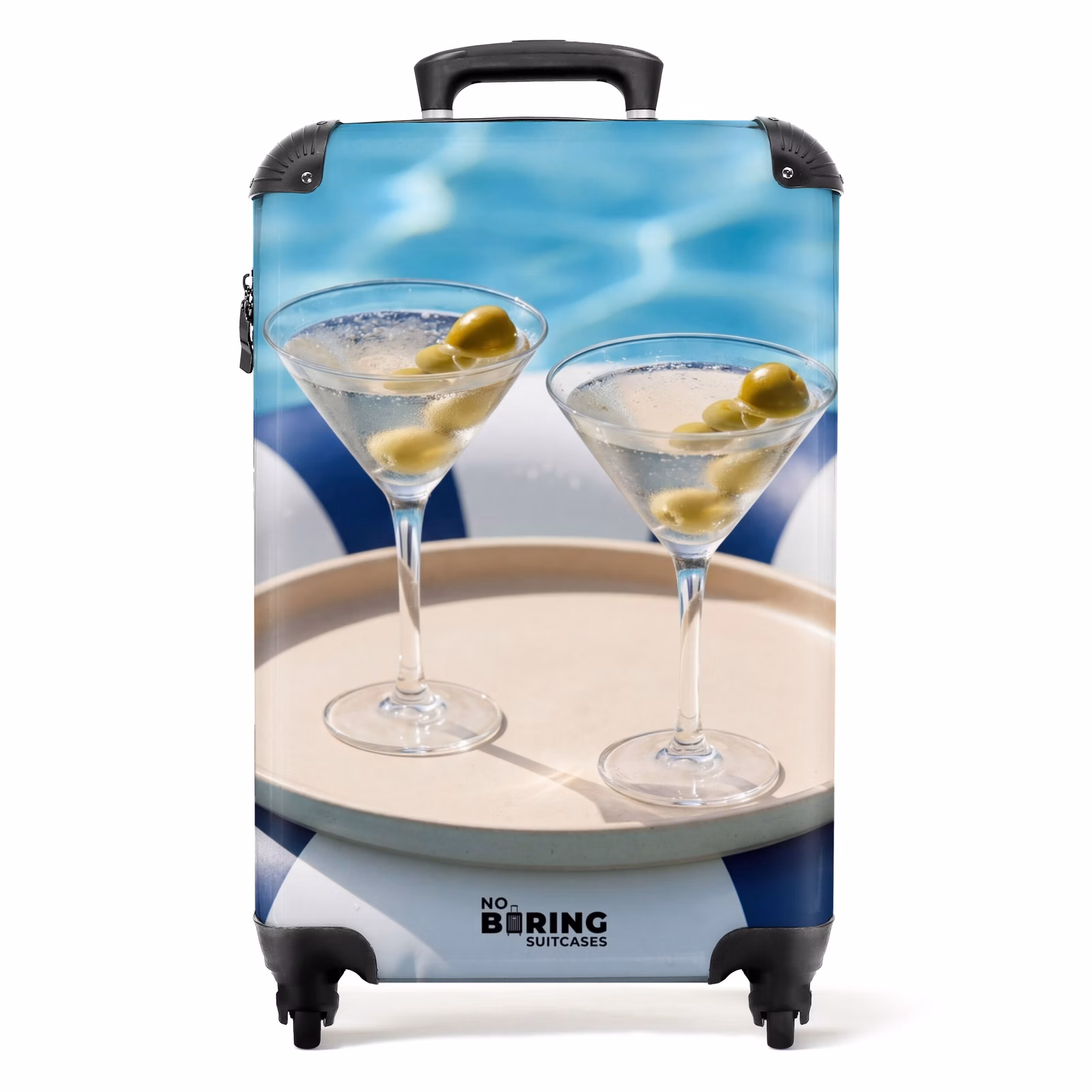 Koffer - Cocktail - Zwembad - Zomer - Blauw — 1