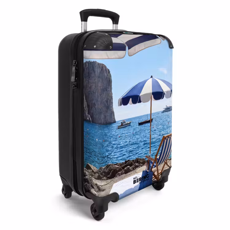 Koffer - Strand - Ligstoel - Parasol - Zomer - Blauw — 4