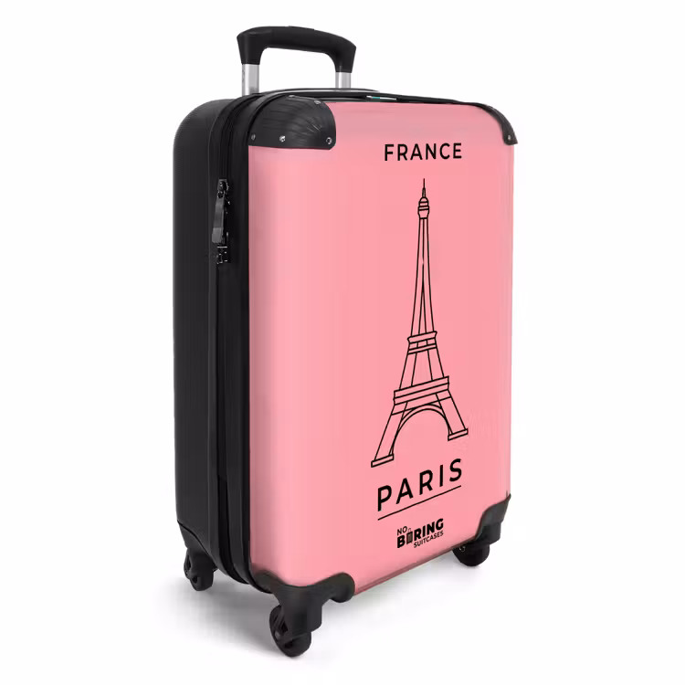Koffer - Eiffeltoren - Parijs - Architectuur - Minimalistisch - Roze — 4
