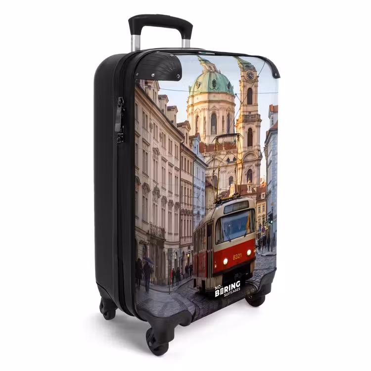 Koffer - Tram - Straat - Stadsgezicht - Klassiek - Rood — 4