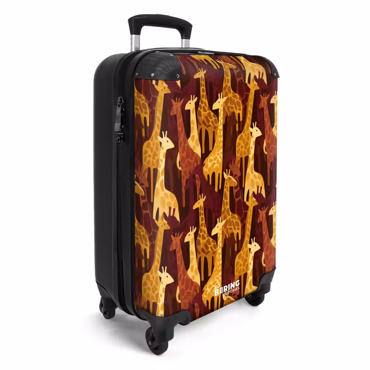 Koffer - Bruin - Giraffen - Safari - Patroon — 4