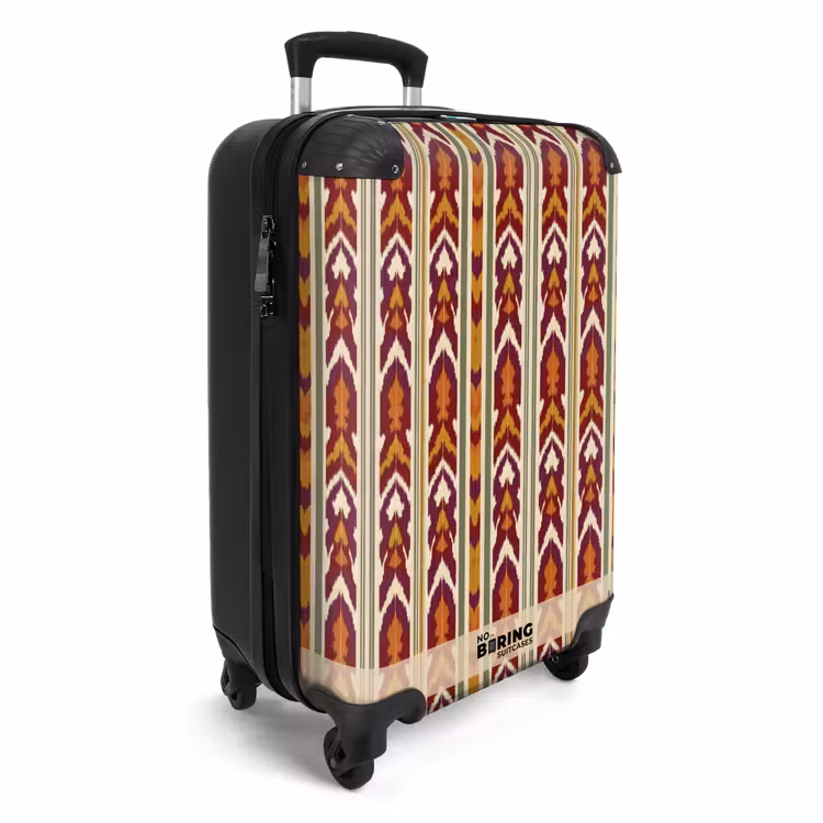 Koffer - Ikat - Bordeauxrood - Etnisch - Patroon — 4