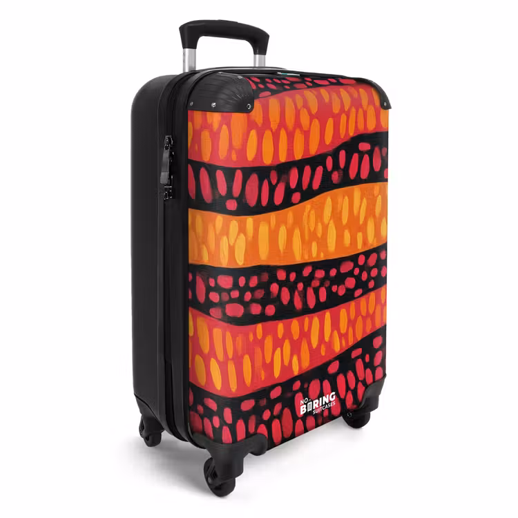 Koffer - Oranje - Roze - Expressief - Patroon — 4