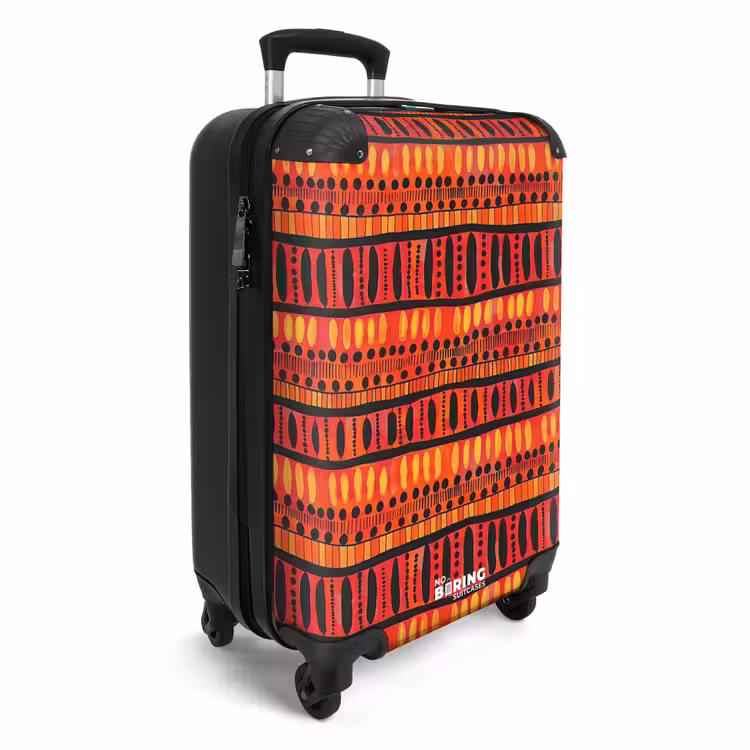 Koffer - Rood - Oranje - Etnisch - Expressief - Patroon — 4