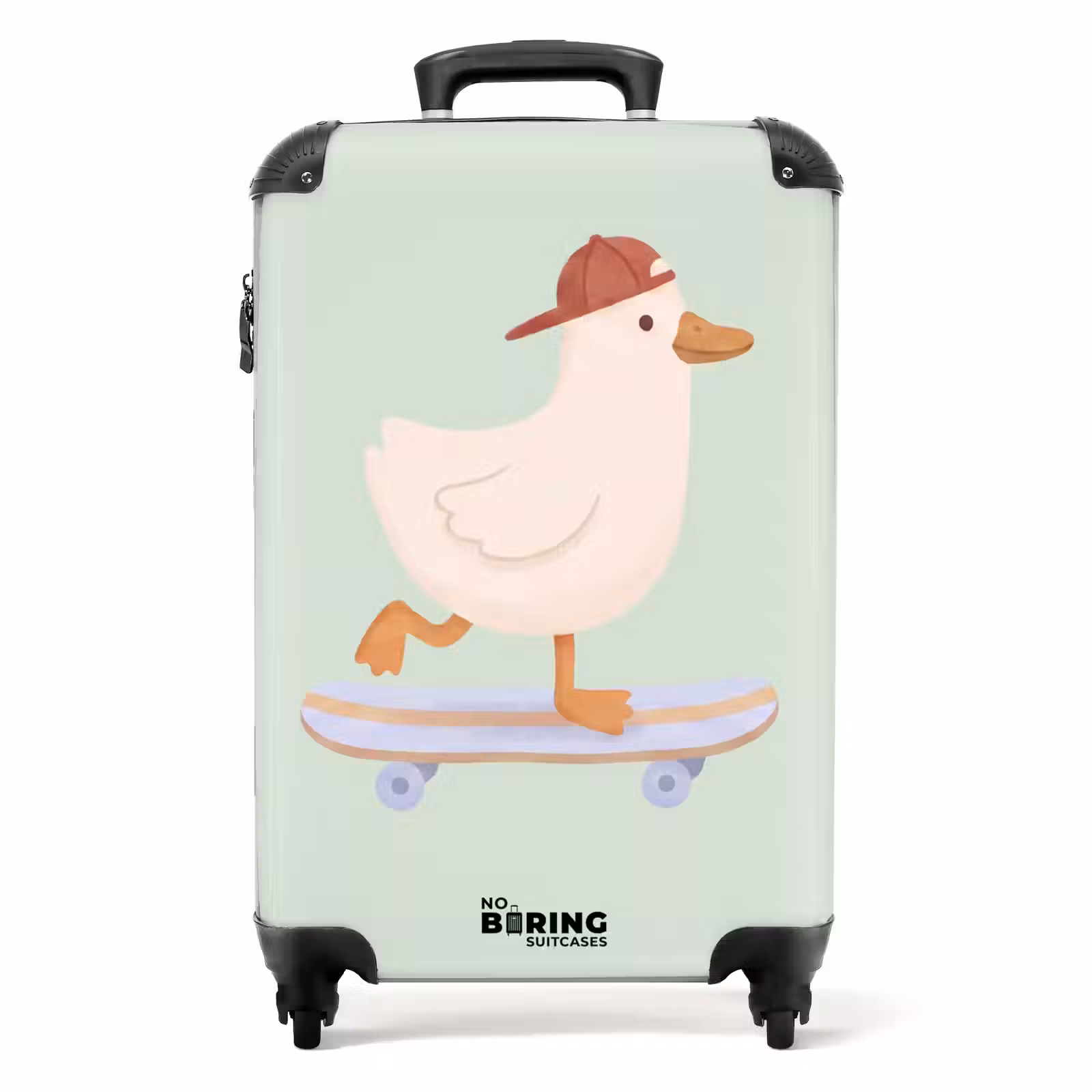 Koffer - Vogel - Skateboard - Dieren - Cartoon - Speels — 1