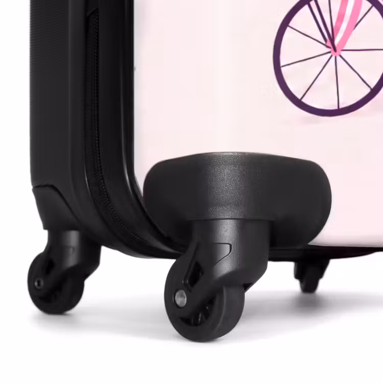 Koffer - Dieren - Fiets - Vriendschap - Illustratie - Roze — 6