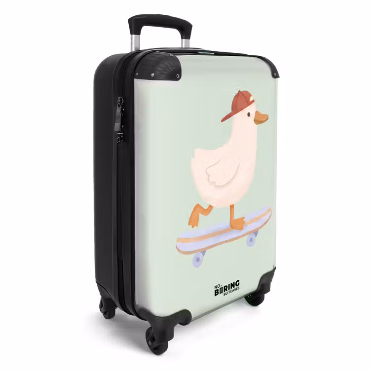 Koffer - Vogel - Skateboard - Dieren - Cartoon - Speels — 2