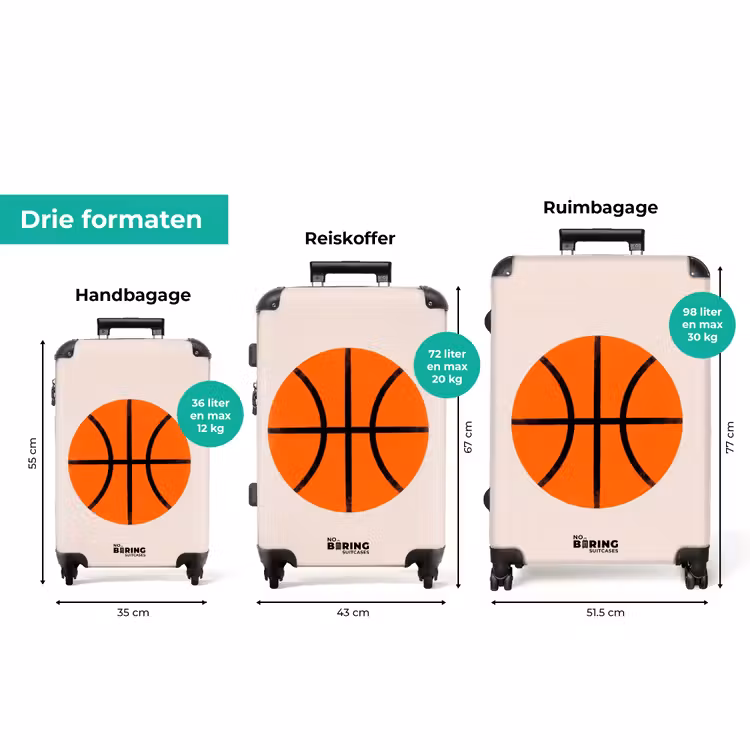 Koffer - Basketbal - Bal - Sport - Illustratie - Oranje — 8