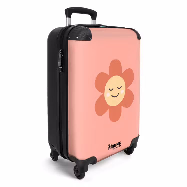 Koffer - Bloemen - Tekenfilm - Kind - Roze — 2