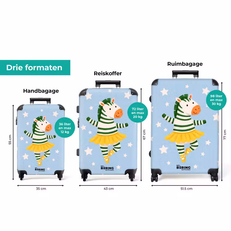 Koffer - Dieren - Dans - Illustratie - Kinderkamer - Sterren — 8