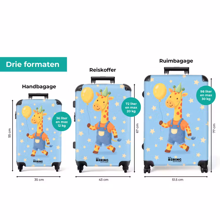 Koffer - Dieren - Giraffe - Ballon - Feest - Kinderkamer — 8