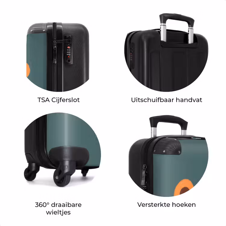Koffer - Dieren - Kop - Oranje - Illustratie - Modern — 7