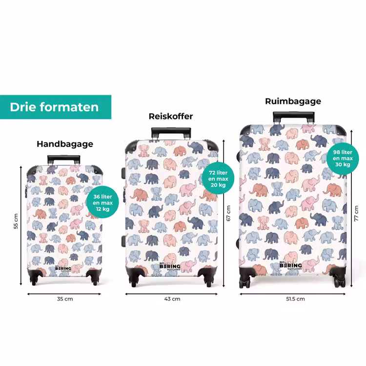 Koffer - Dieren - Patroon - Kinderkamer - Pastel - Speels — 8