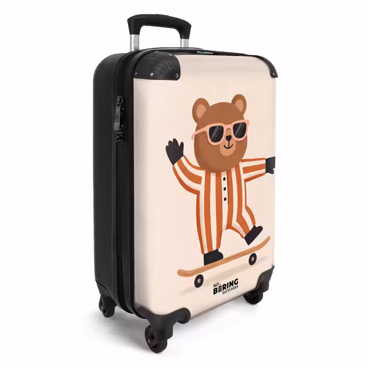 Koffer - Dieren - Skateboard - Spel - Cartoon - Roze — 2