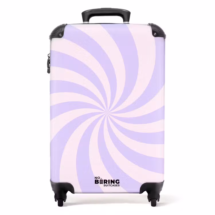 Koffer - Patroon - Spiraal - Abstract - Modern - Paars - Roze — 1