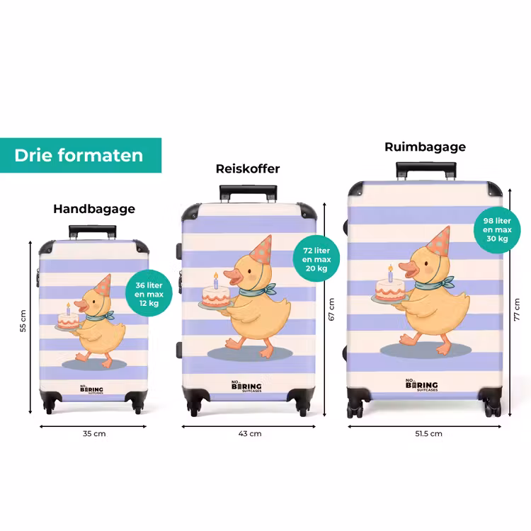Koffer - Vogel - Feest - Taart - Kinder - Illustratie — 8