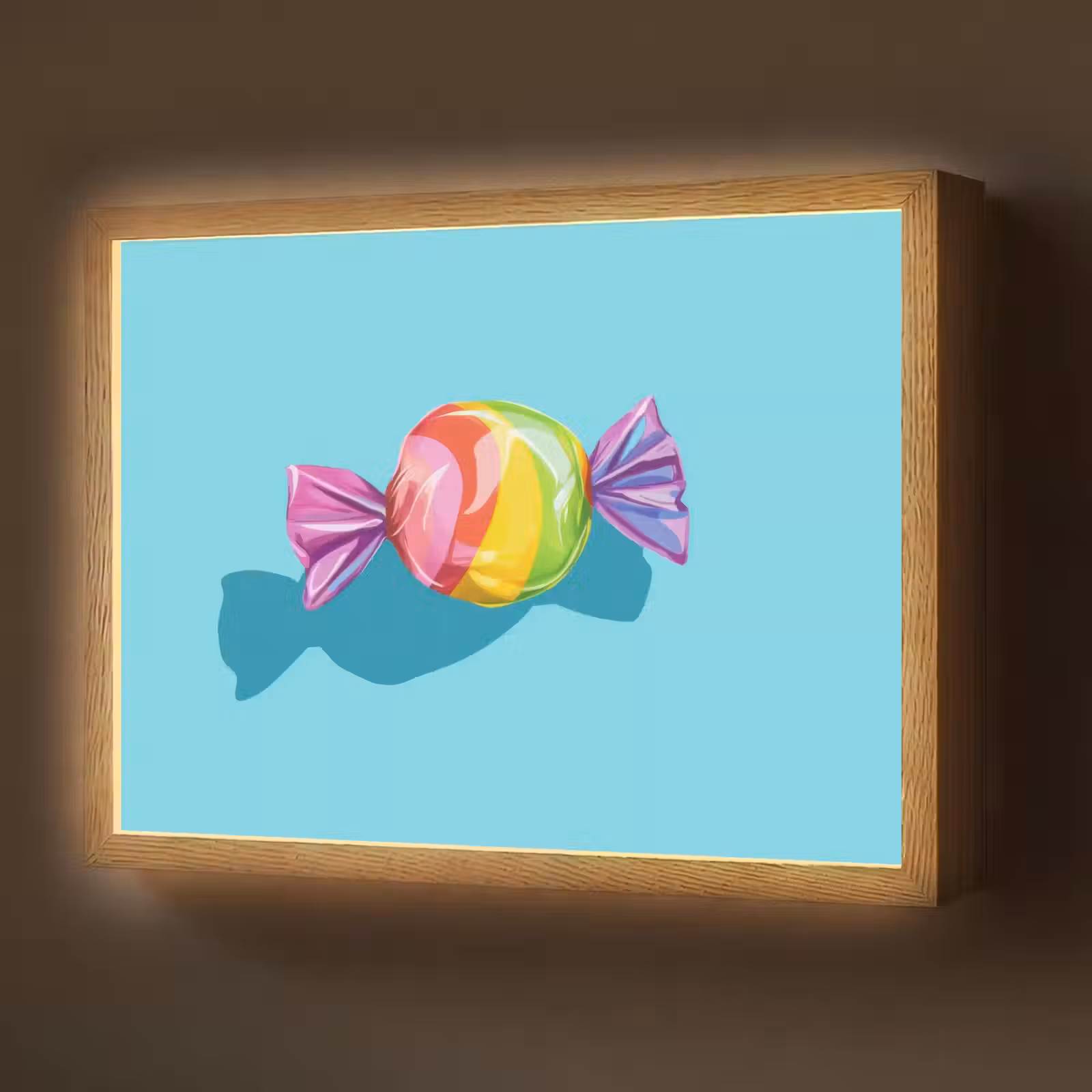 Lightbox - Wandlamp - Blauw - Snoep - Regenboog — 1