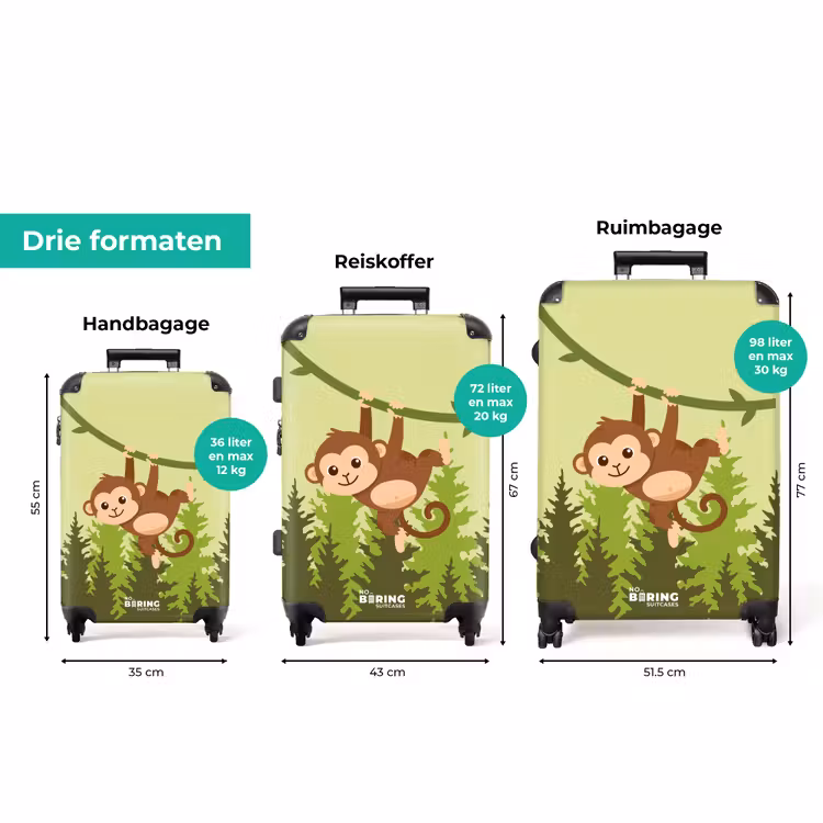 Koffer - Aap - Jungle - Groen — 8