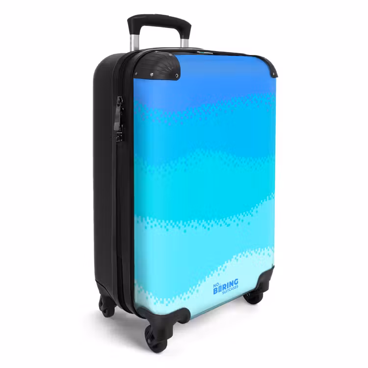 Koffer - Blauw - Pixel - Horizontale strepen — 2