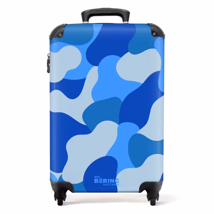 Koffer - Camouflage - Blauw - Patroon — 1