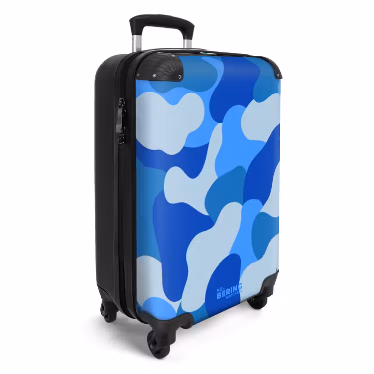 Koffer - Camouflage - Blauw - Patroon — 2