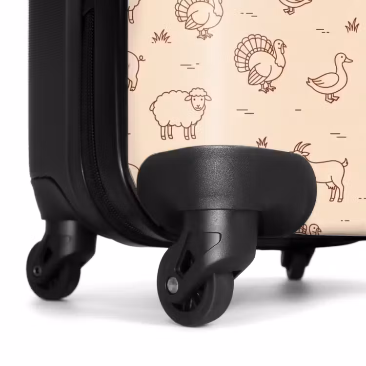 Koffer - Dieren - Patroon - Boerderij - Minimalistisch - Beige — 6