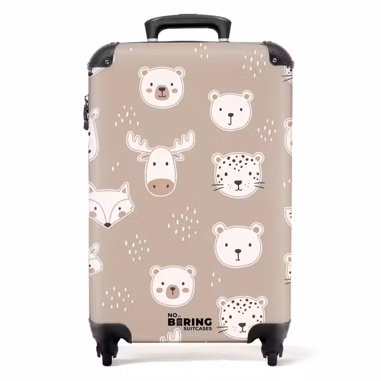 Koffer - Dieren - Patroon - Illustratie - Modern - Beige — 1
