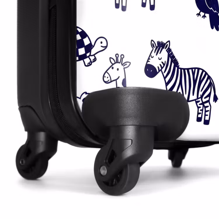 Koffer - Dieren - Patroon - Kinderkamer - Grafisch - Wit - Blauw — 6
