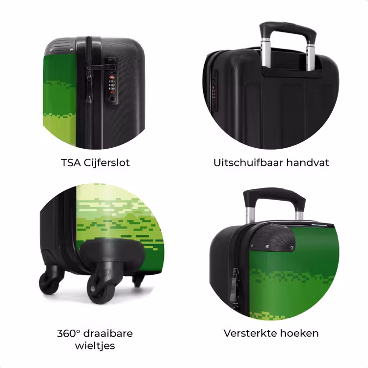 Koffer - Groen - Pixel - Horizontale strepen — 7