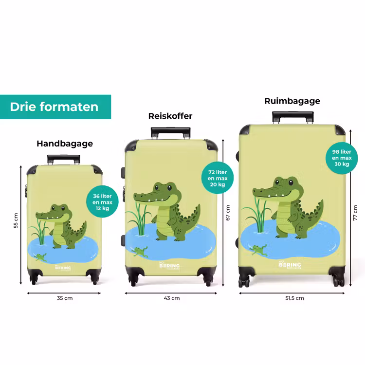 Koffer - Krokodil - Water - Groen — 8