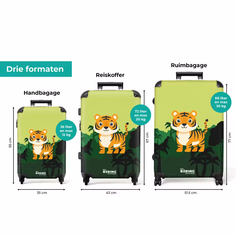 Koffer - Tijger - Jungle - Groen — 8