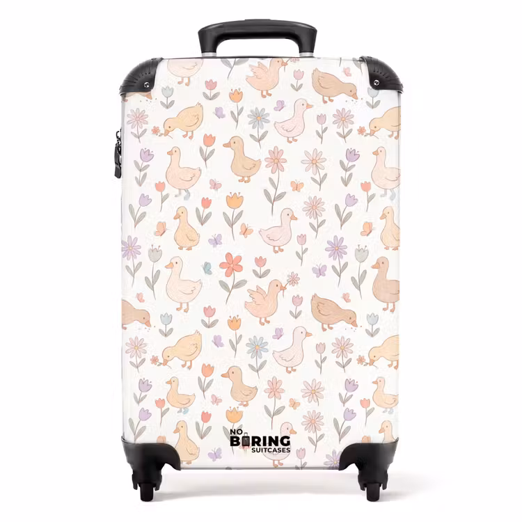 Koffer - Vogel - Bloemen - Patroon - Pastel - Dieren — 1