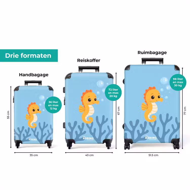 Koffer - Zeepaardje - Water - Koraal — 8