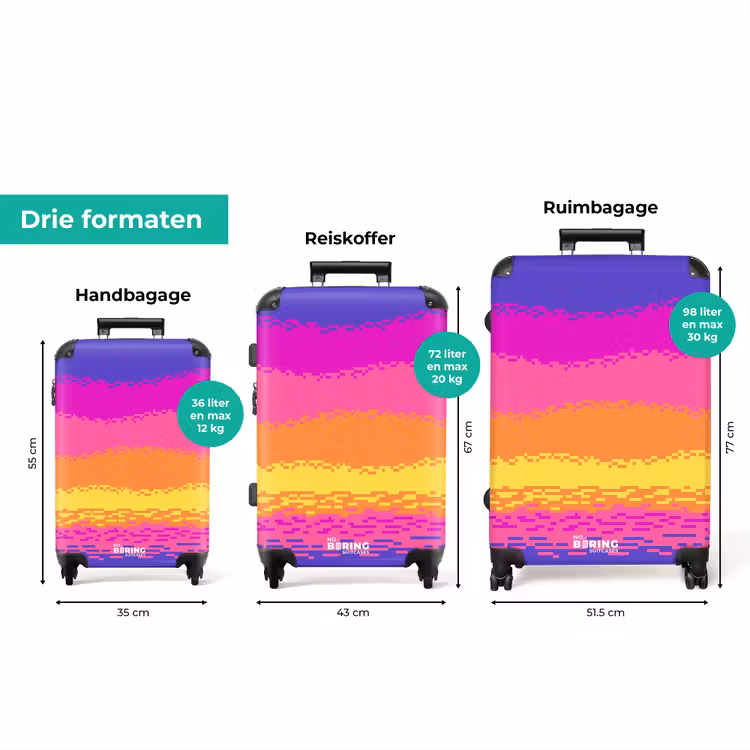 Koffer - Zonsondergang - Roze - Paars — 8